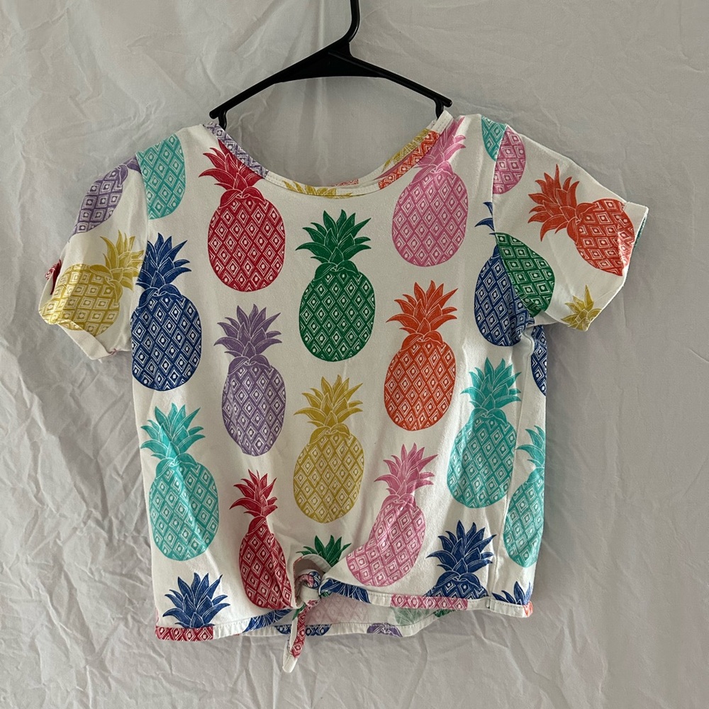 Boden Multicolor Pineapple Print Kids Tee